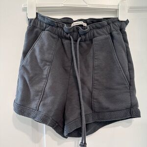 Brunette the Label Gray Drawstring Shorts